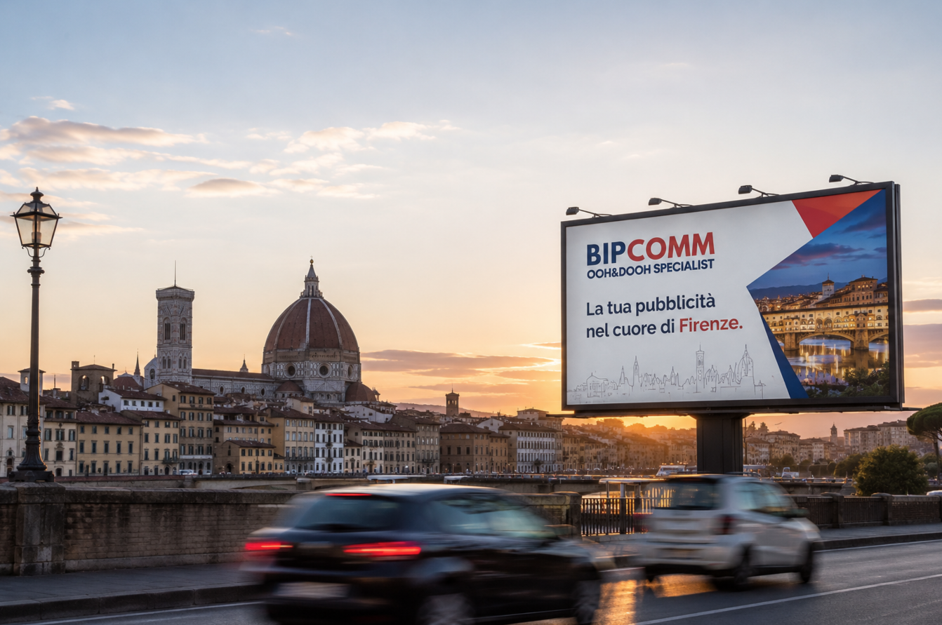 Affissioni pubblicitarie e cartelloni outdoor a Firenze con vista sul Duomo
